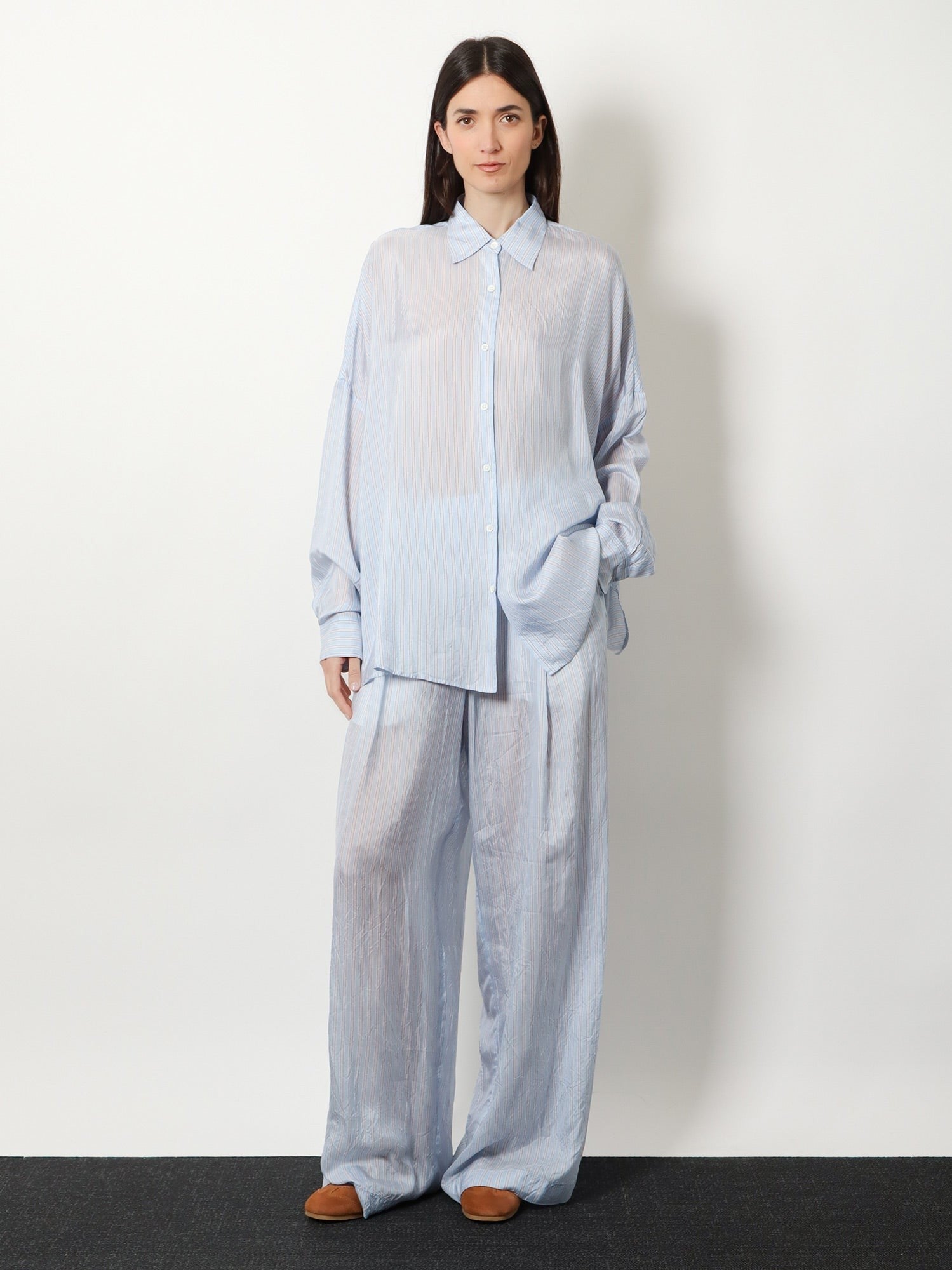 Dries Van Noten - Pila cupro trousers