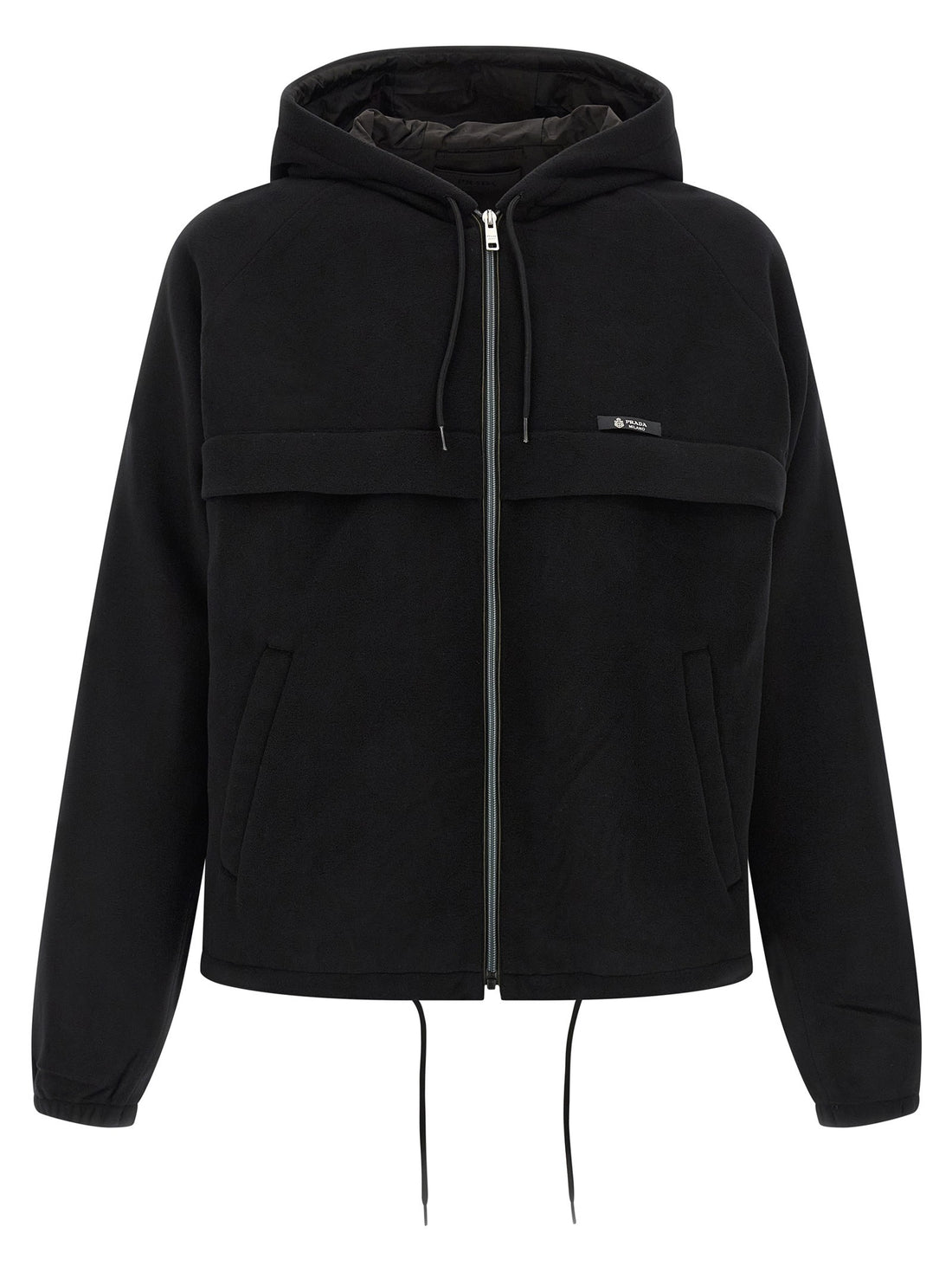 PRADA - Pile Tec hooded jacket Black