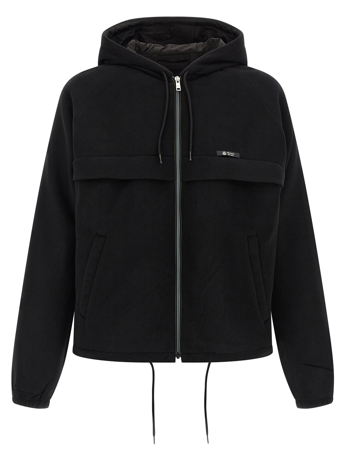 PRADA - Pile Tec hooded jacket Black