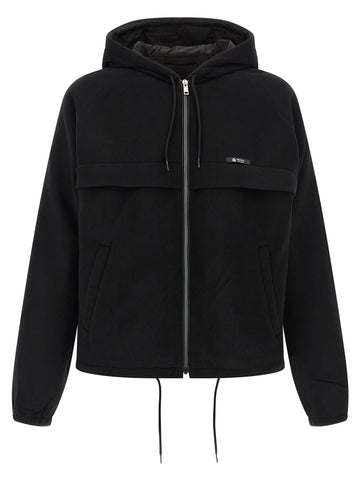 PRADA - Pile Tec hooded jacket Black