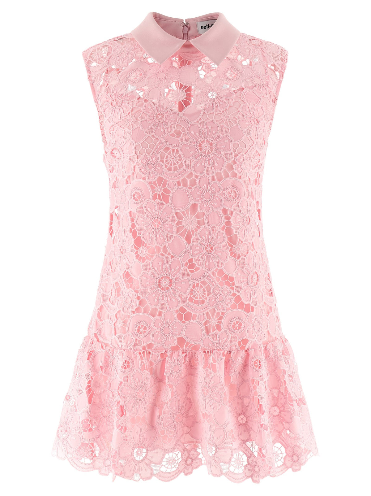 SELF PORTRAIT - 'Pink Lace collared' dress