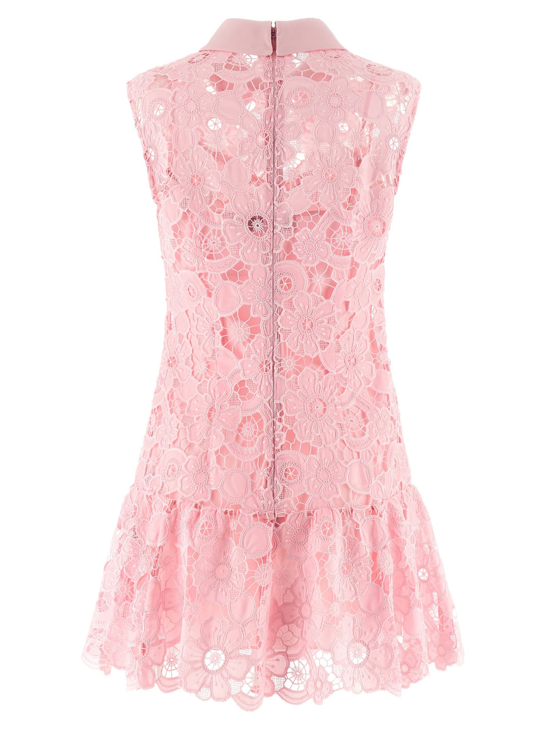 SELF PORTRAIT - 'Pink Lace collared' dress