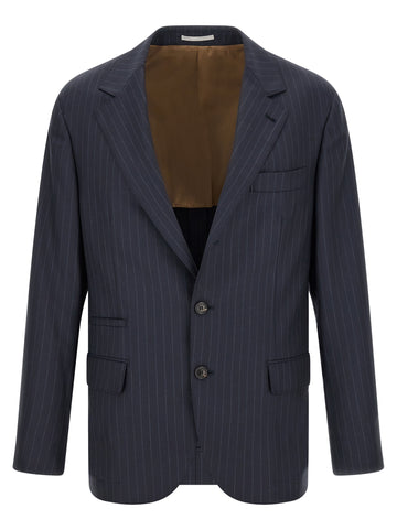 Brunello Cucinelli - Pinstripe batavia blazer