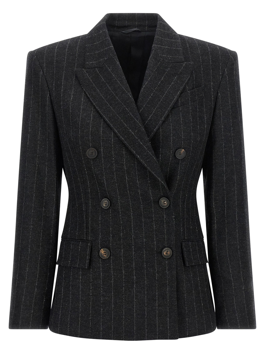 Brunello Cucinelli - Pinstripe blazer gray