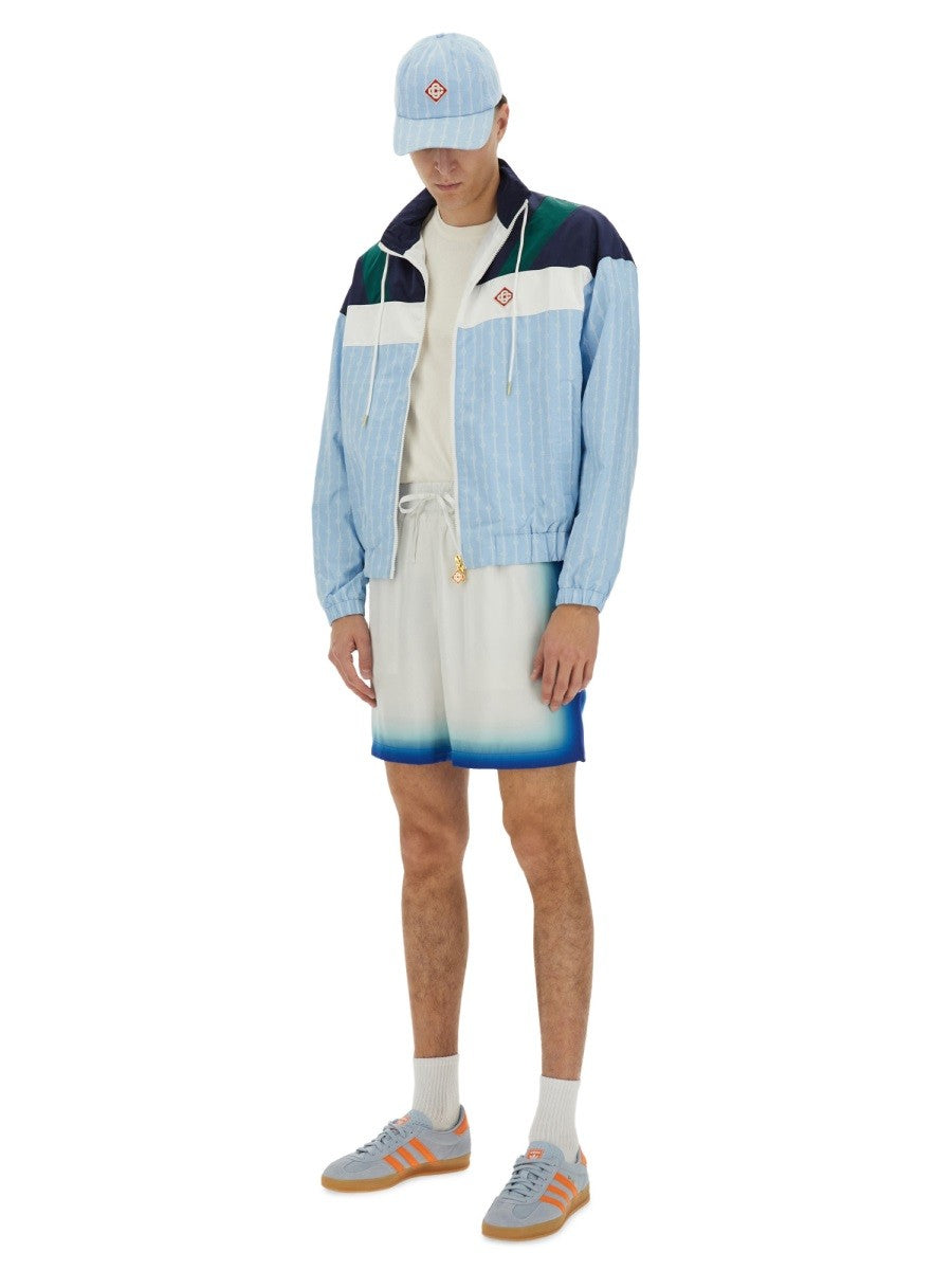 "PINSTRIPE LAUREL" TRACK JACKET