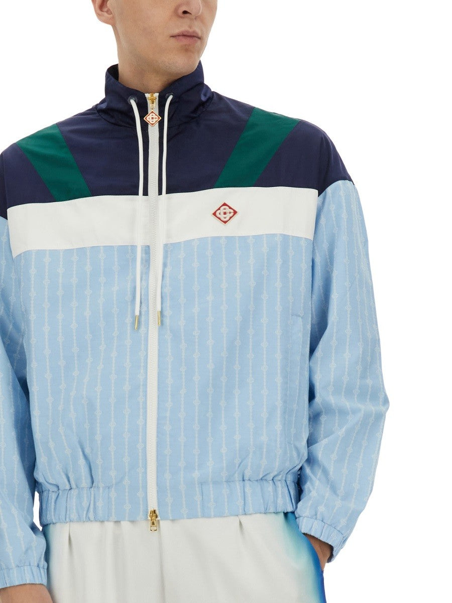 CASABLANCA CASABLANCA - "PINSTRIPE LAUREL" TRACK JACKET