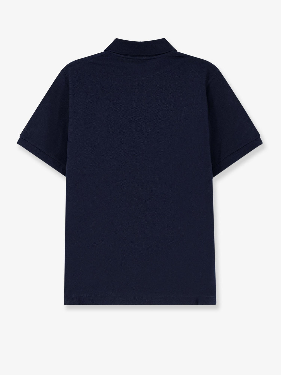 Saint Laurent - Piqué cotton polo shirt with Cassandre embroidery Navy