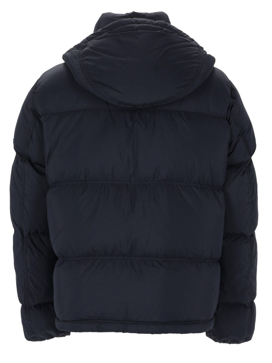 Stone Island - PIUMINO ANTISTRAPPO CON CAPPUCCIO REMOVIBILE Blue