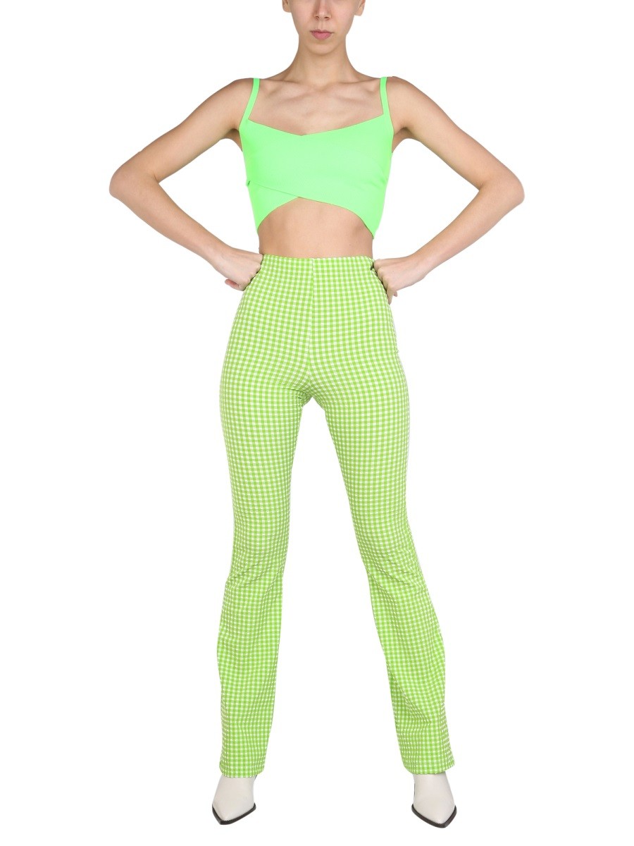 msgm - PLAID PATTERN PANTS GREEN 40