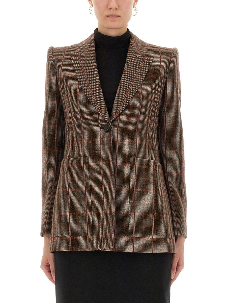 CHLOÉ CHLOÉ - PLAID WOOL TAILORED JACKET