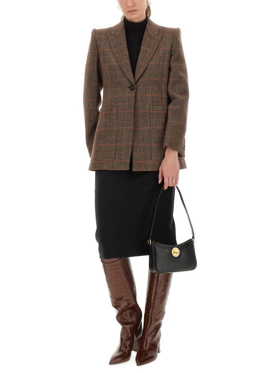CHLOÉ CHLOÉ - PLAID WOOL TAILORED JACKET