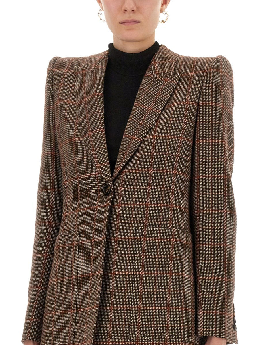 CHLOÉ CHLOÉ - PLAID WOOL TAILORED JACKET