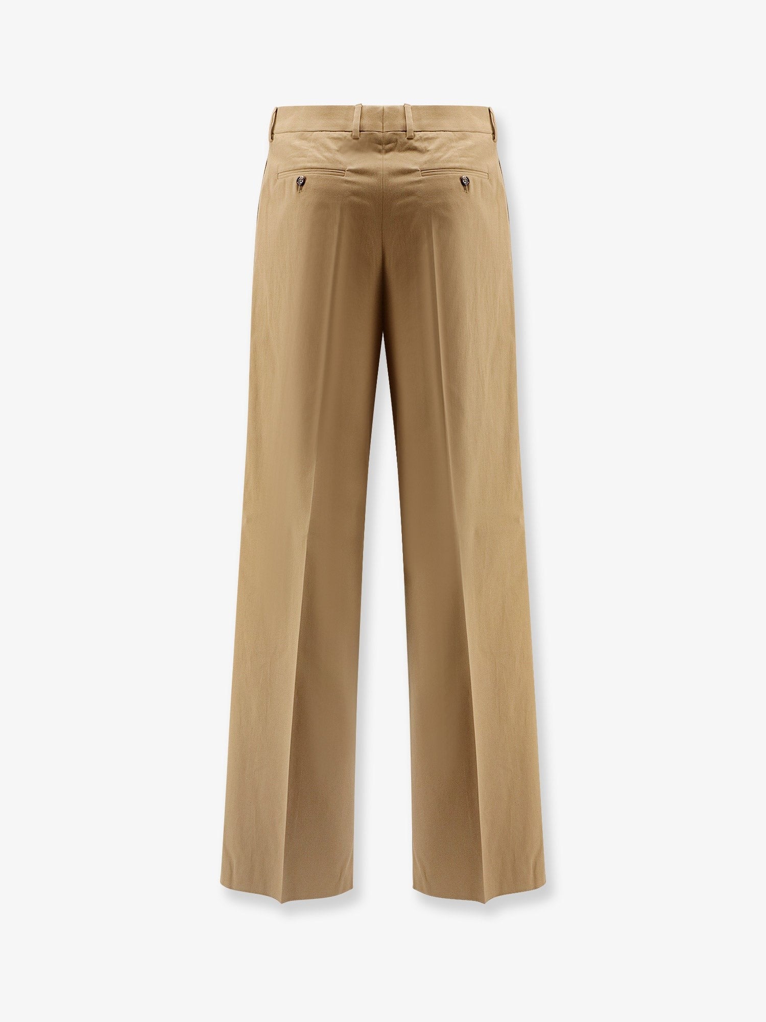 Pleated cotton trousers
