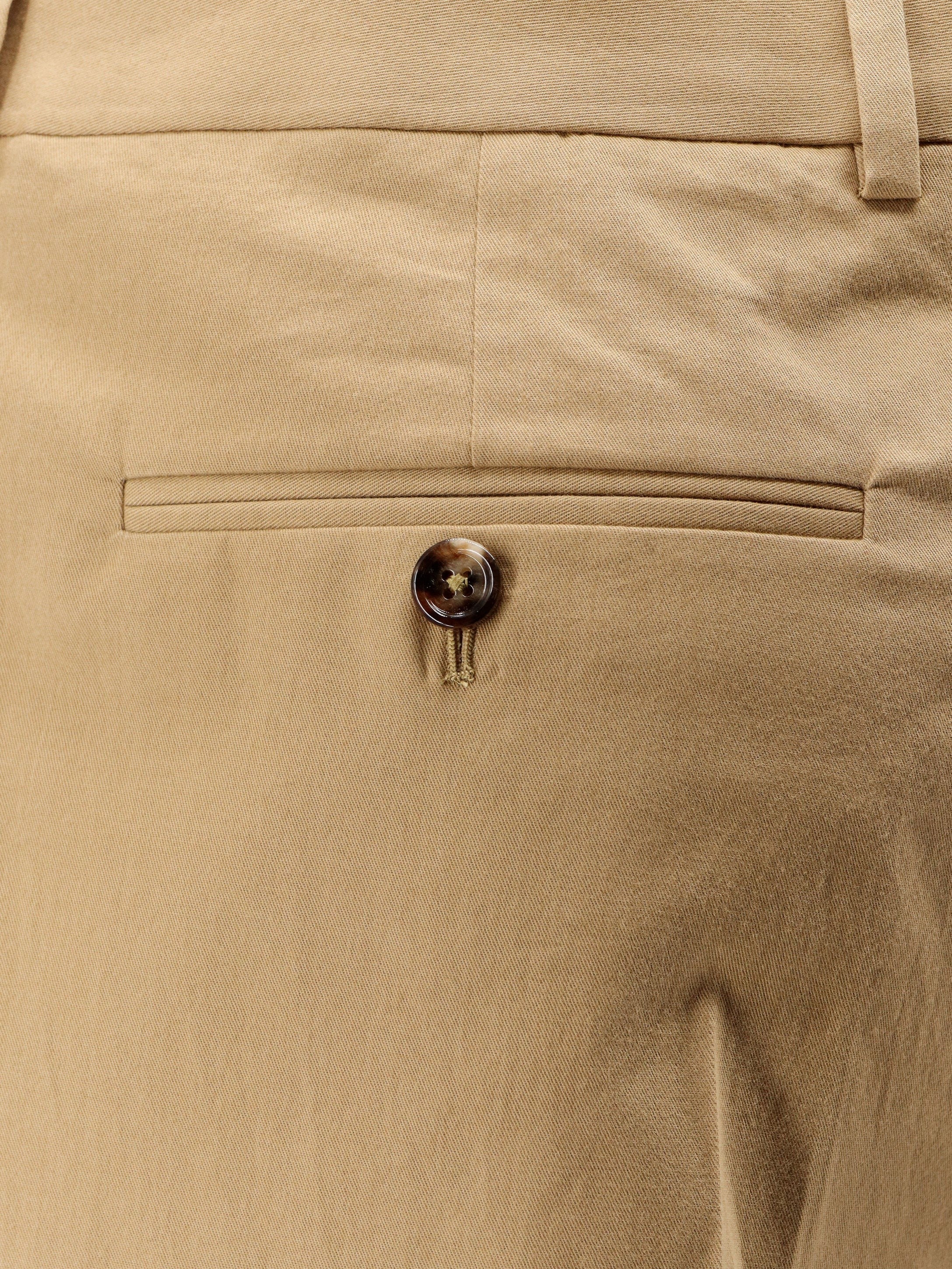 Pleated cotton trousers