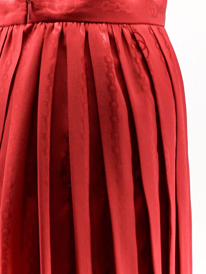 Gucci Gucci - Pleated silk midi skirt