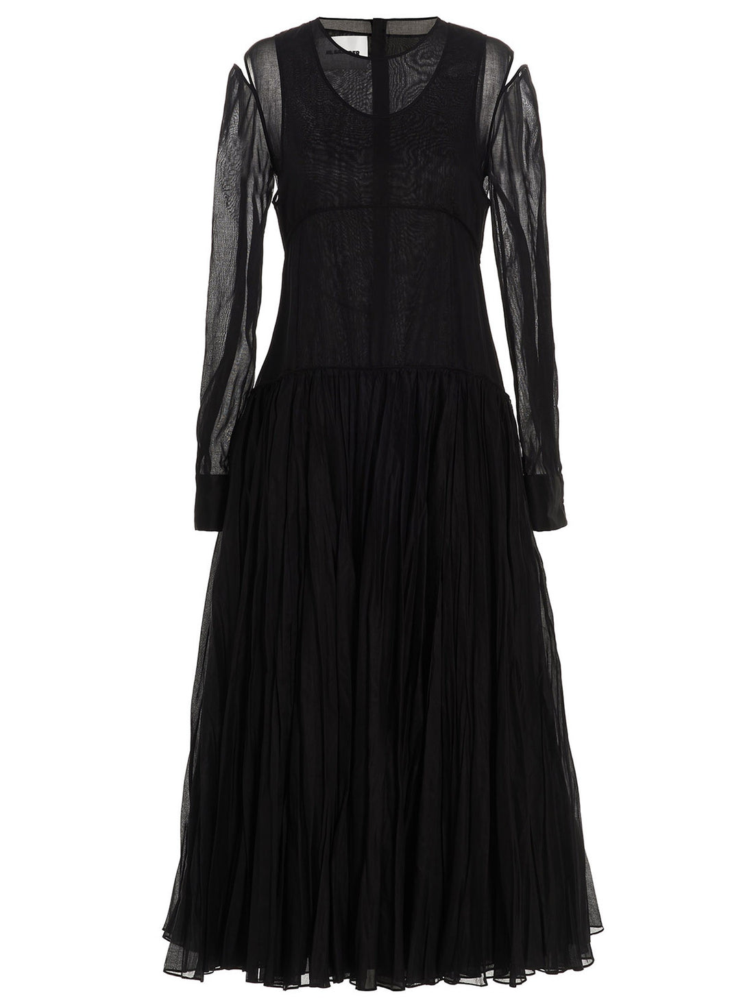 JIL SANDER - Pleated skirt dress Black 36 DE