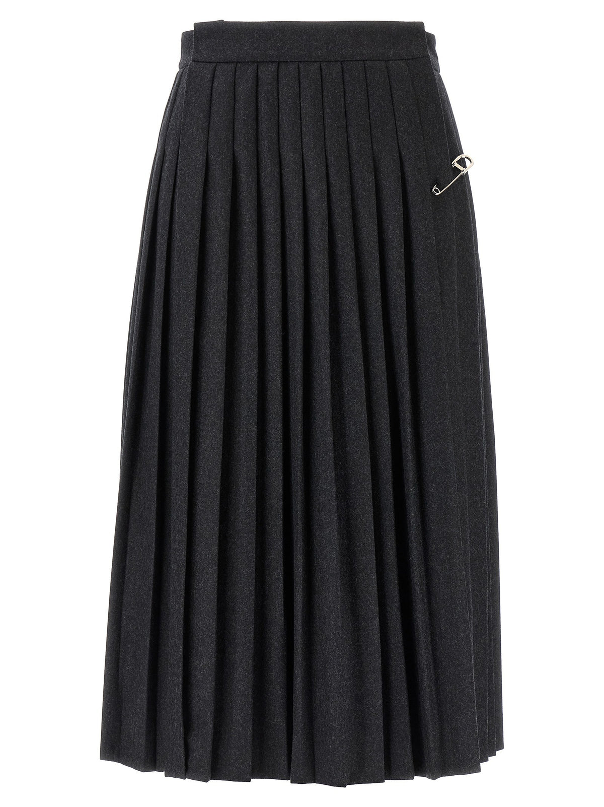 PRADA - Pleated skirt gray 40 IT