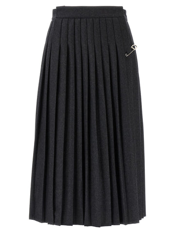 PRADA - Pleated skirt gray 40 IT