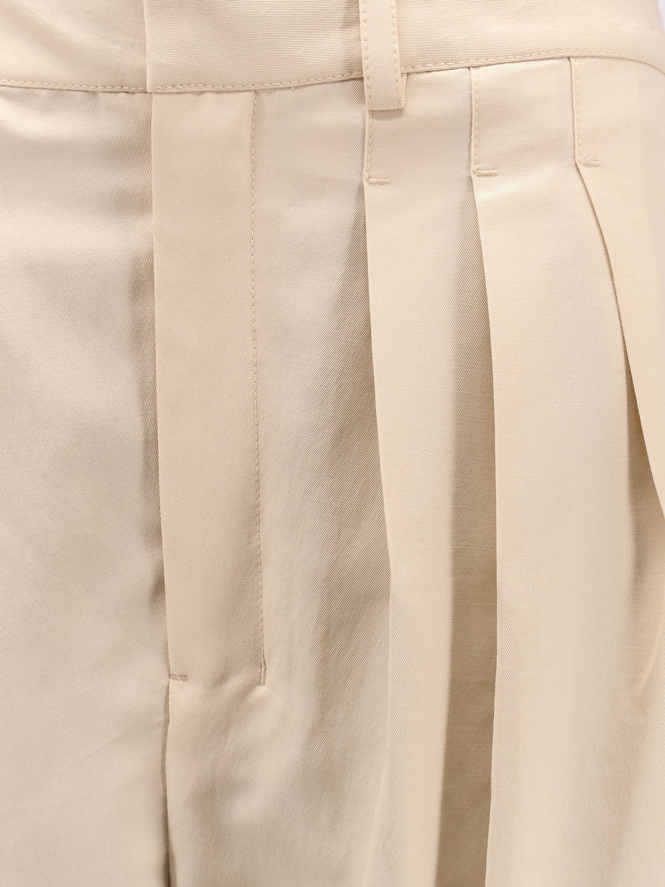 Pleated tailored wool blend trouser