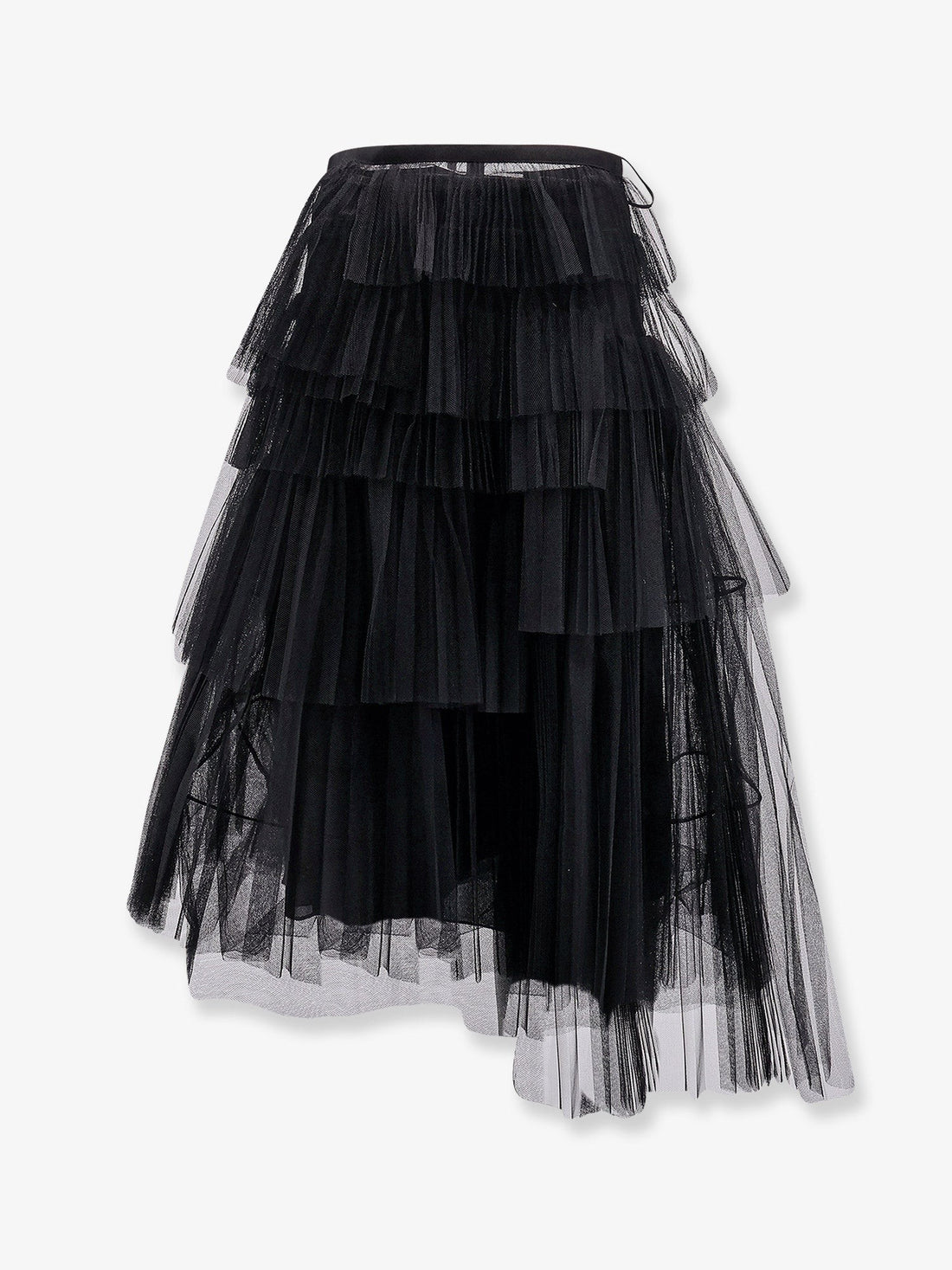 Long skirt with tulle flounces