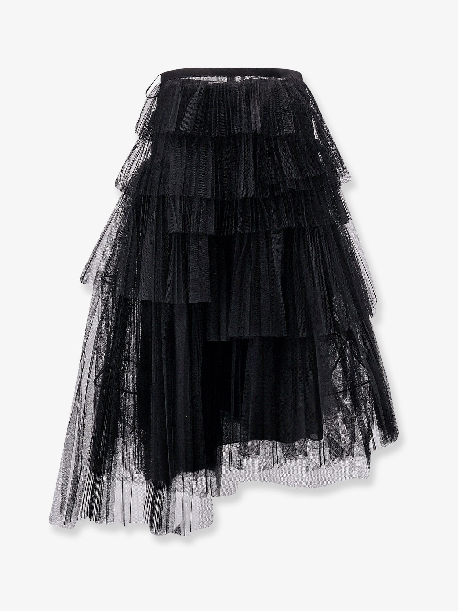Long skirt with tulle flounces