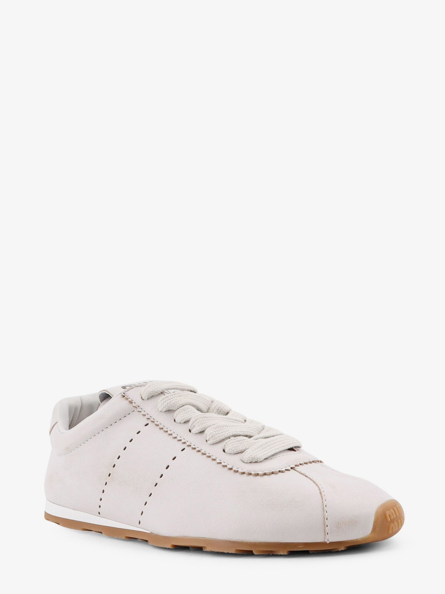 Miu Miu - Plume leather sneakers