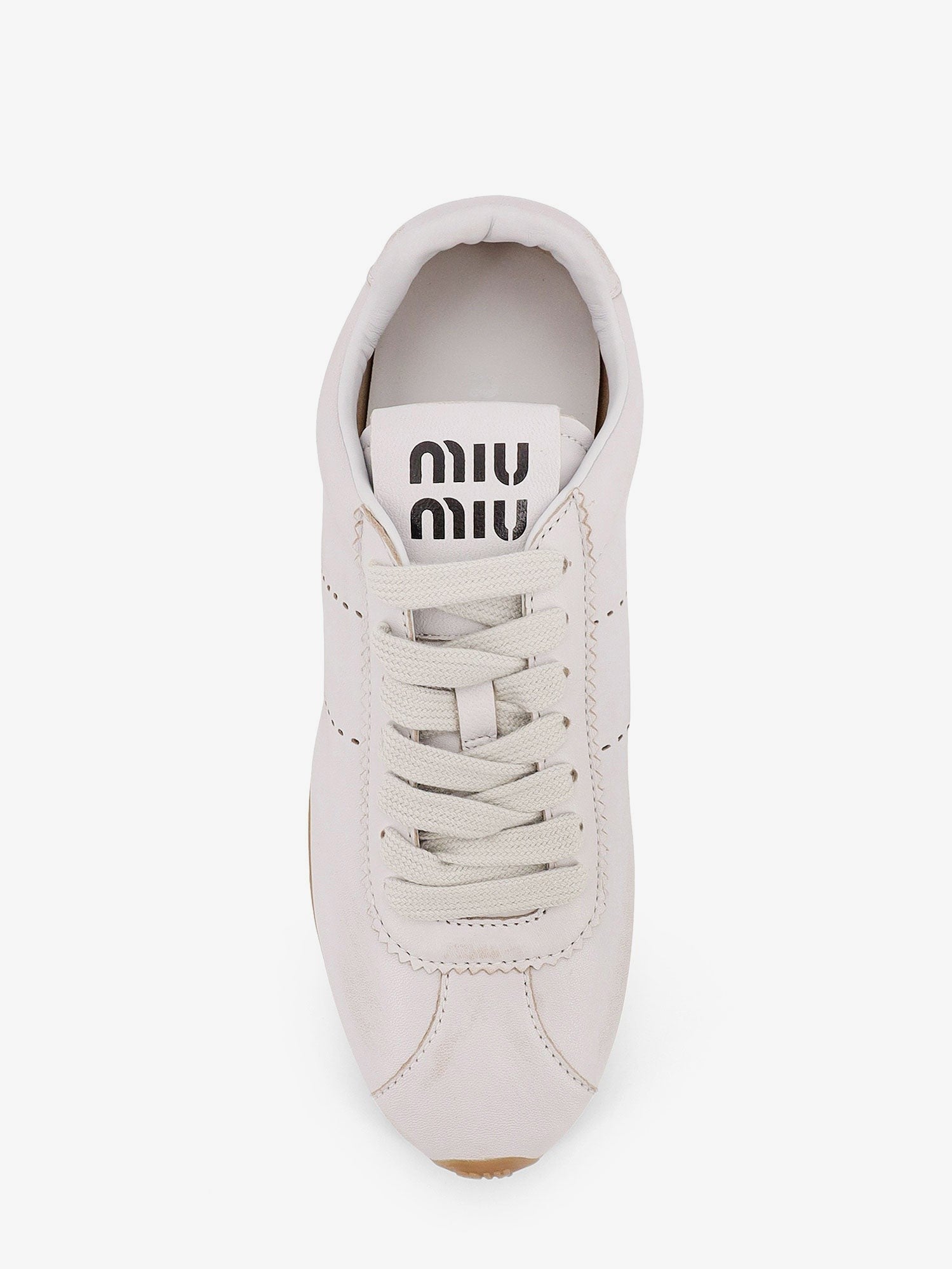 Miu Miu - Plume leather sneakers