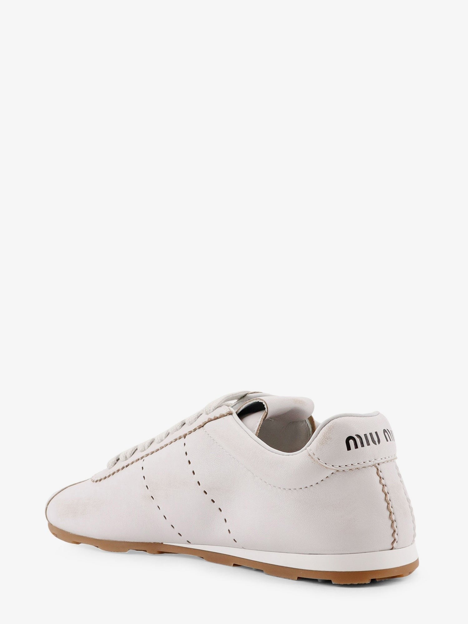 Miu Miu - Plume leather sneakers