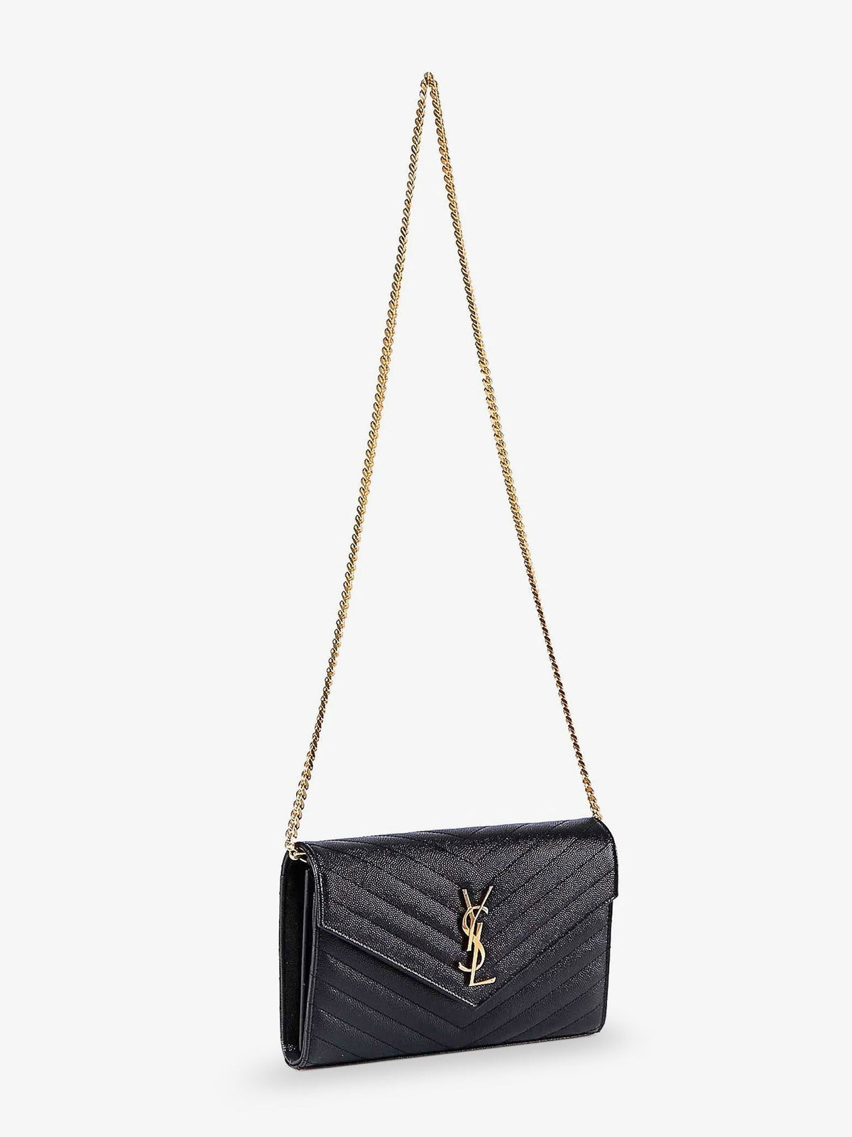 Saint Laurent - Pochette Cassandre grain-de-poudre leather crossbody bag
