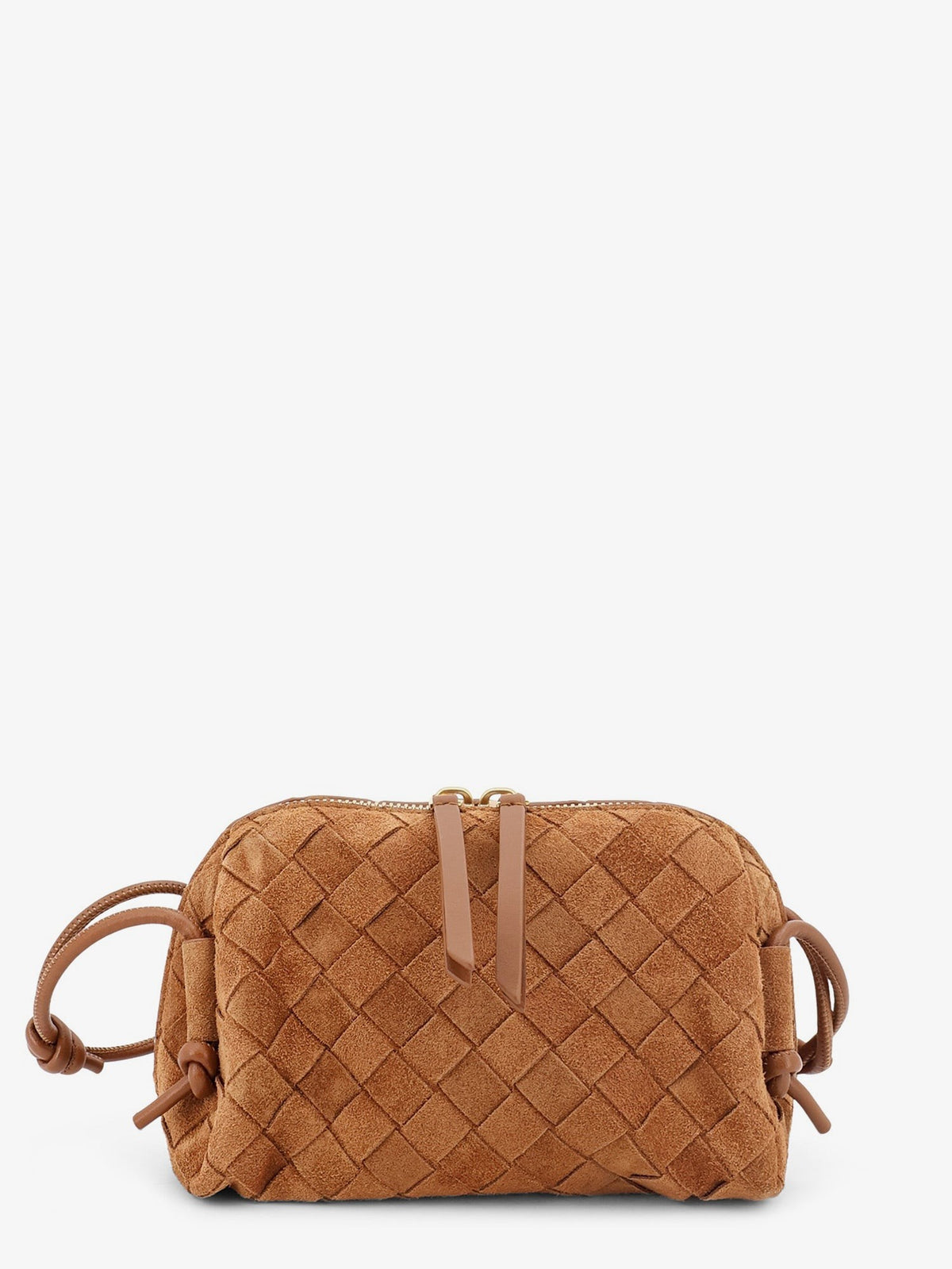 Bottega Veneta - Pochette Concert suede crossbody bag AMBER-GOLD UNI