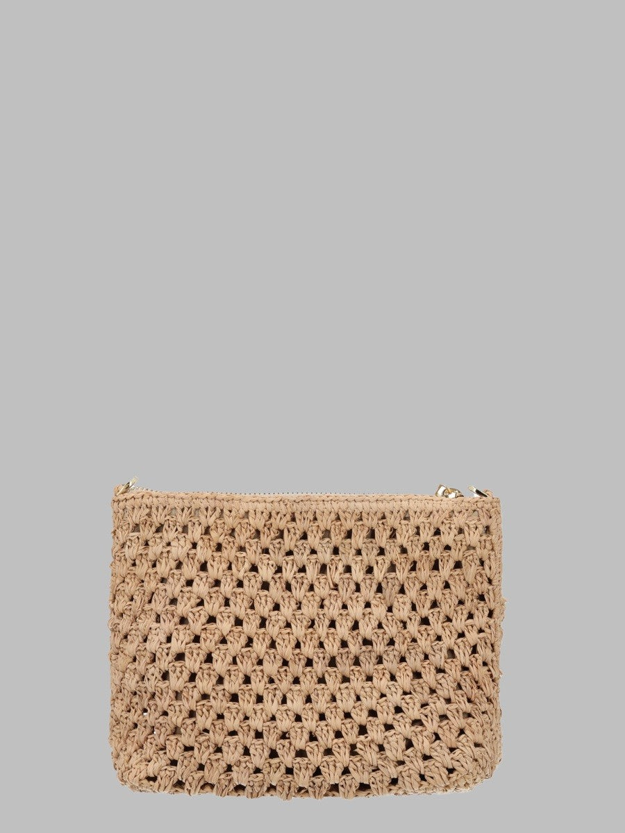 MC2 SAINT BARTH - POCHETTE IN RAFFIA CON LOGO