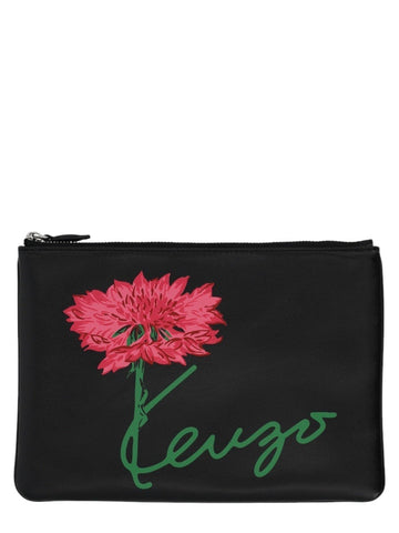 Kenzo - POCHETTE "KENZO TULIP" IN PELLE pochette-kenzo-tulip-in-pelle_12b99e2b-50e3-4b24-9f30-e0756f8b00f1