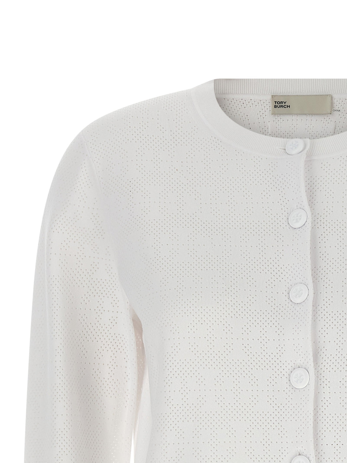Tory Burch - Pointelle viscose cardigan