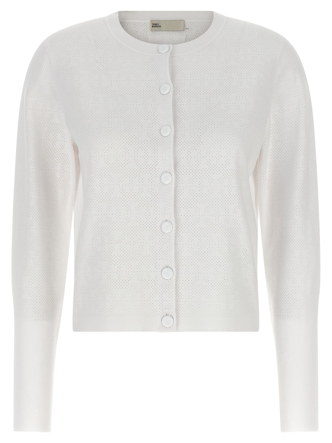 Tory Burch - Pointelle viscose cardigan White S