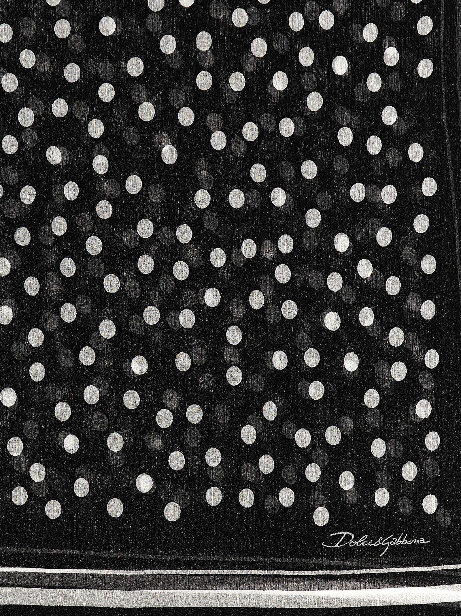 Dolce & Gabbana - Polka dot chiffon scarf