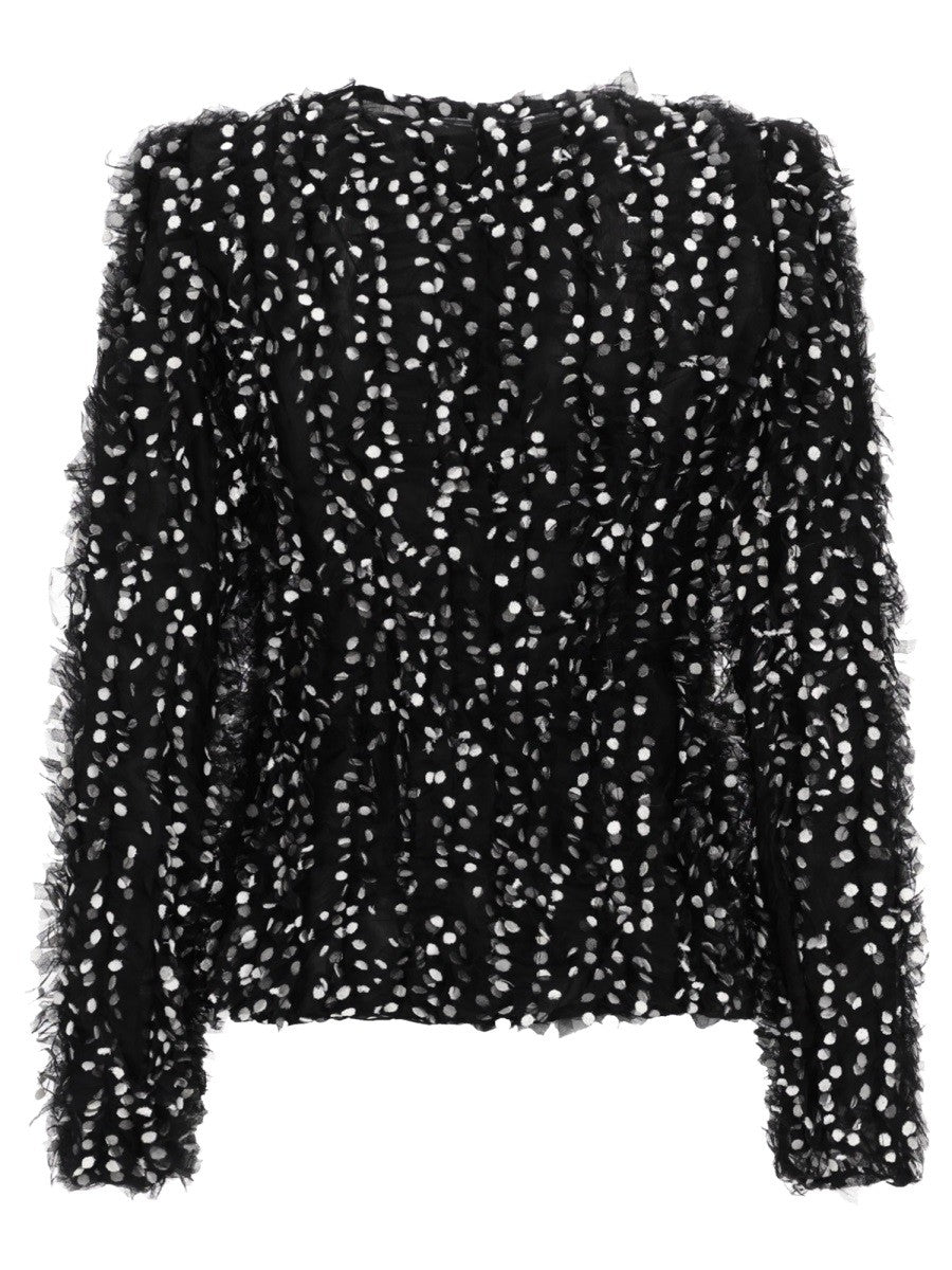 NINA RICCI - POLKA DOT EMBROIDERED JACKET