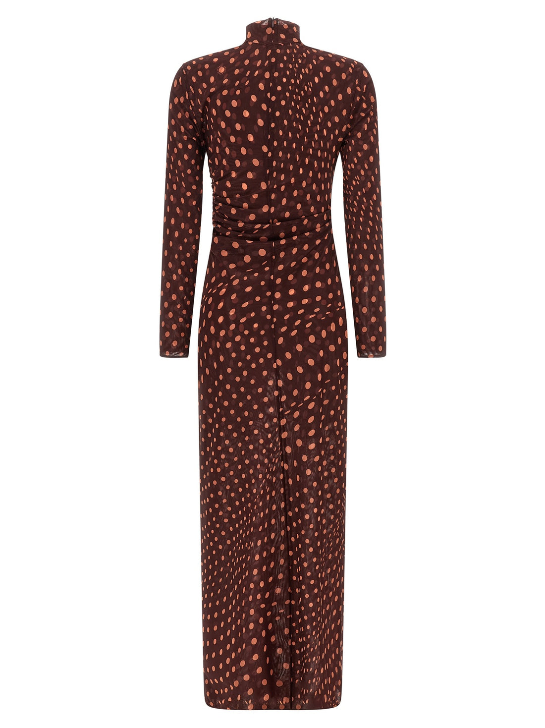 stella mccartney - Polka dot mesh dress Bordeaux