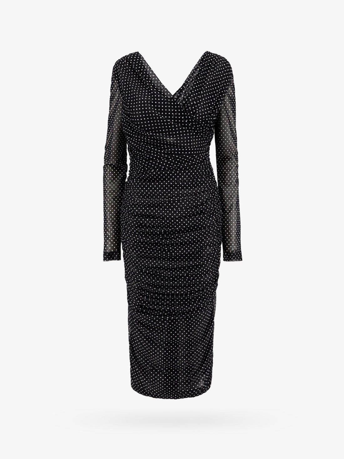 Dolce & Gabbana - Polka-dots dress with drapery polka-dots-dress-with-drapery_31e9e106-f55b-465b-a260-bc6df2cb48c9