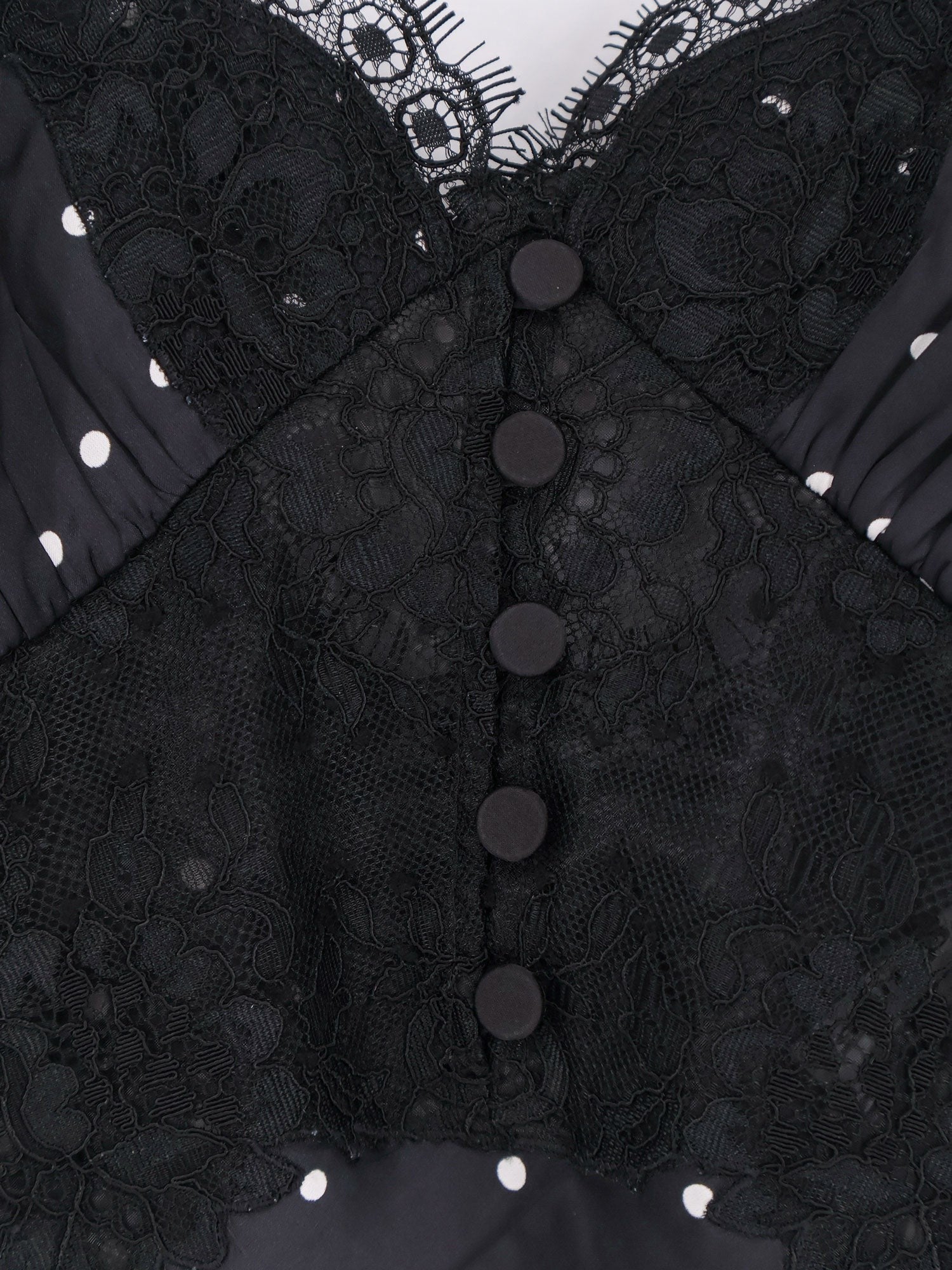 SELF PORTRAIT Polka-dots satin long dress
