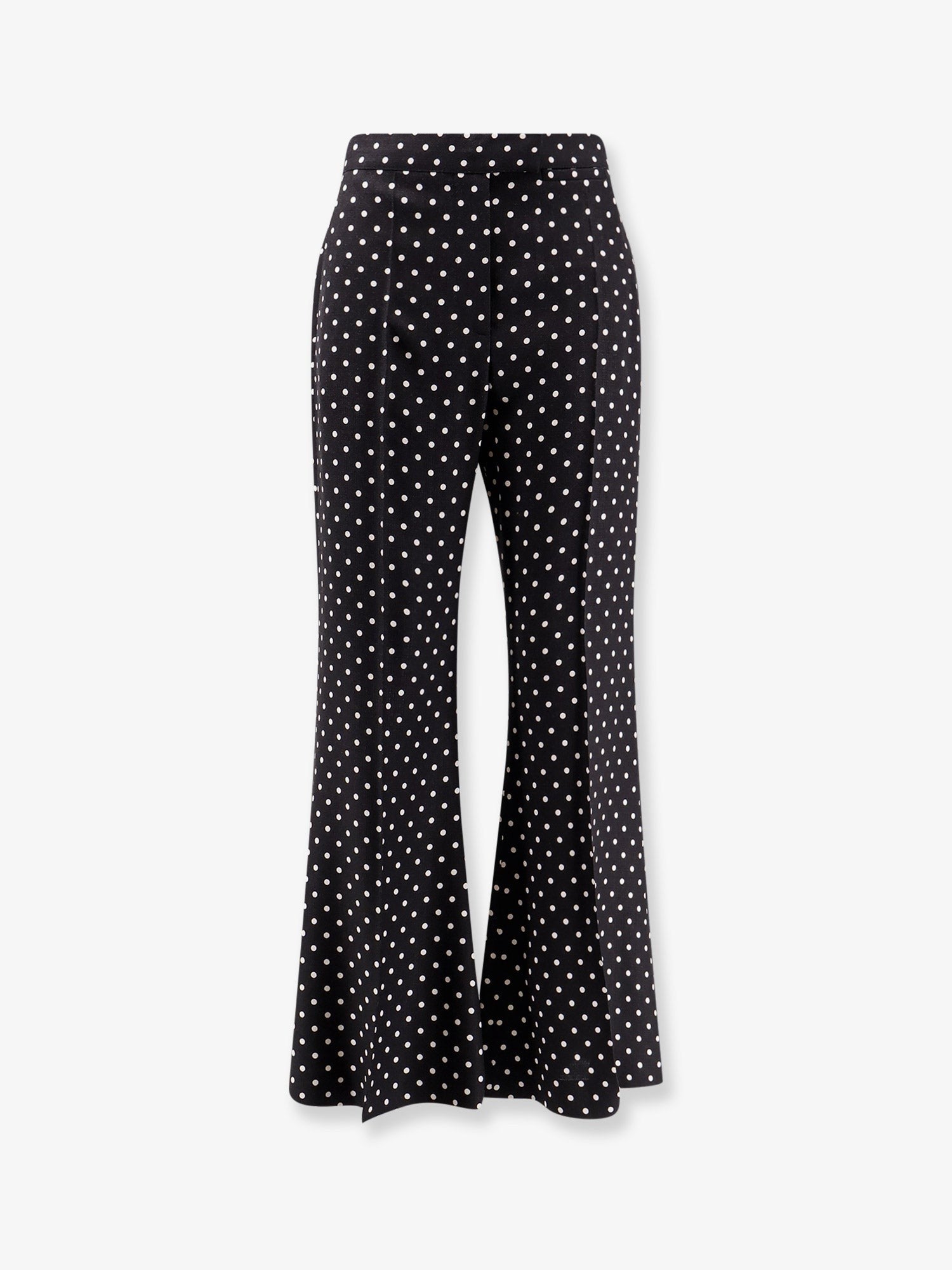 Polka-dots viscose trousers