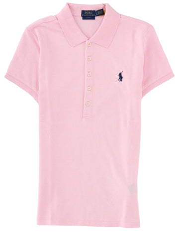 Polo Ralph Lauren - Pink Polo Shirt with Embroidered Logo and buttons