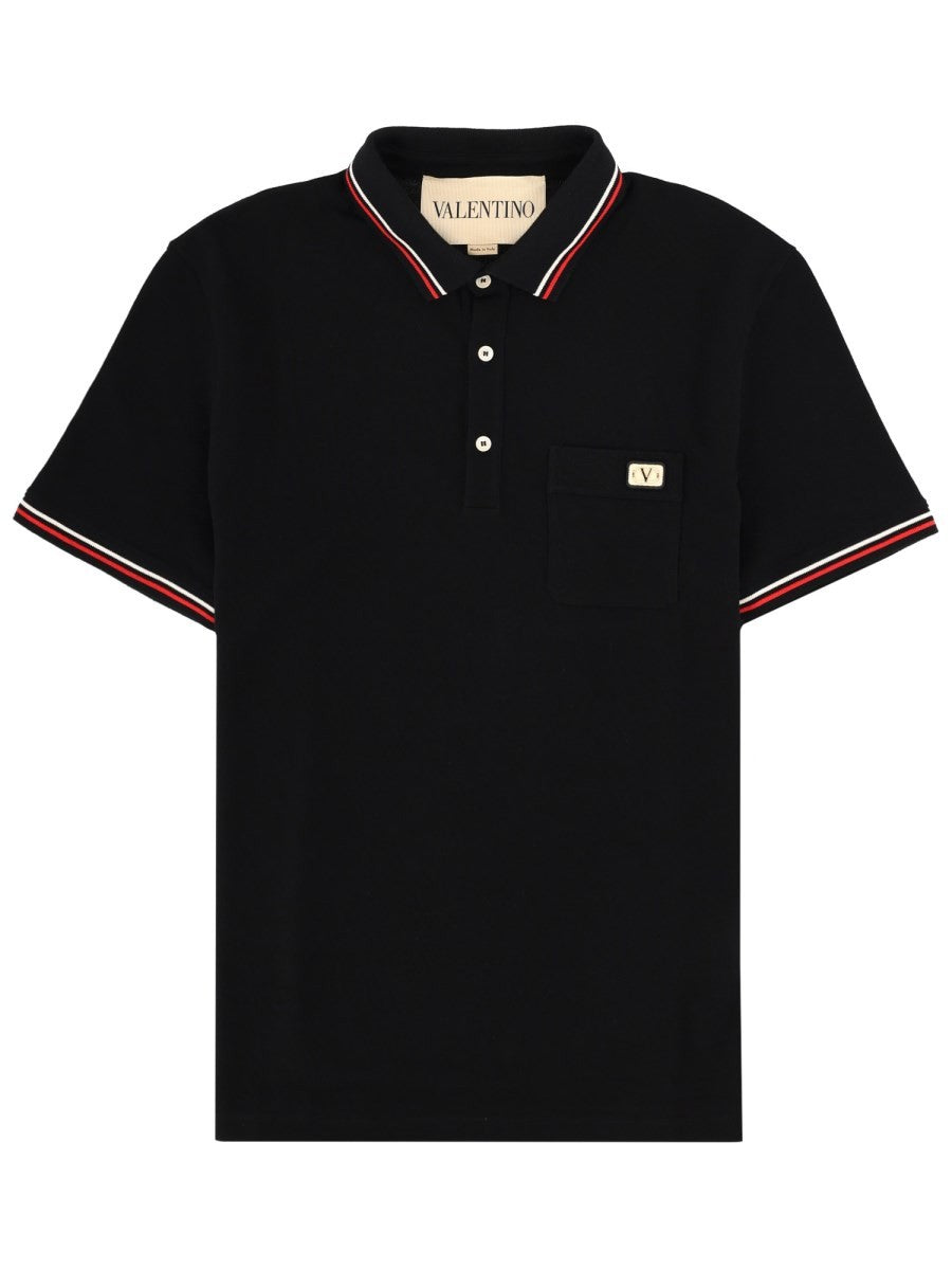 Valentino POLO CON PATCH LOGO