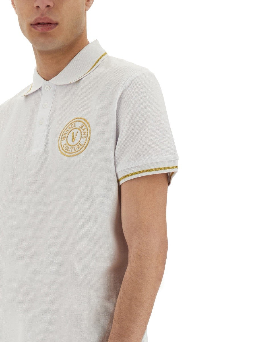 Versace Jeans Couture - POLO IN COTONE CON V-EMBLEM