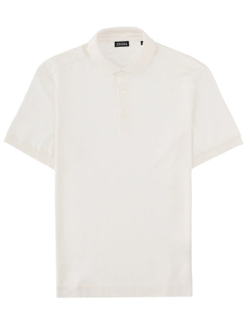 Zegna POLO IN COTONE E SETA