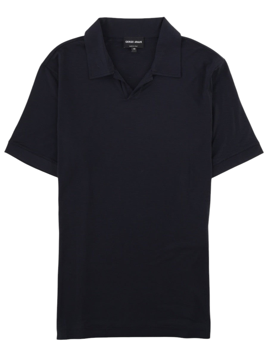Giorgio Armani - POLO IN JERSEY DI VISCOSA STRETCH Blue 52