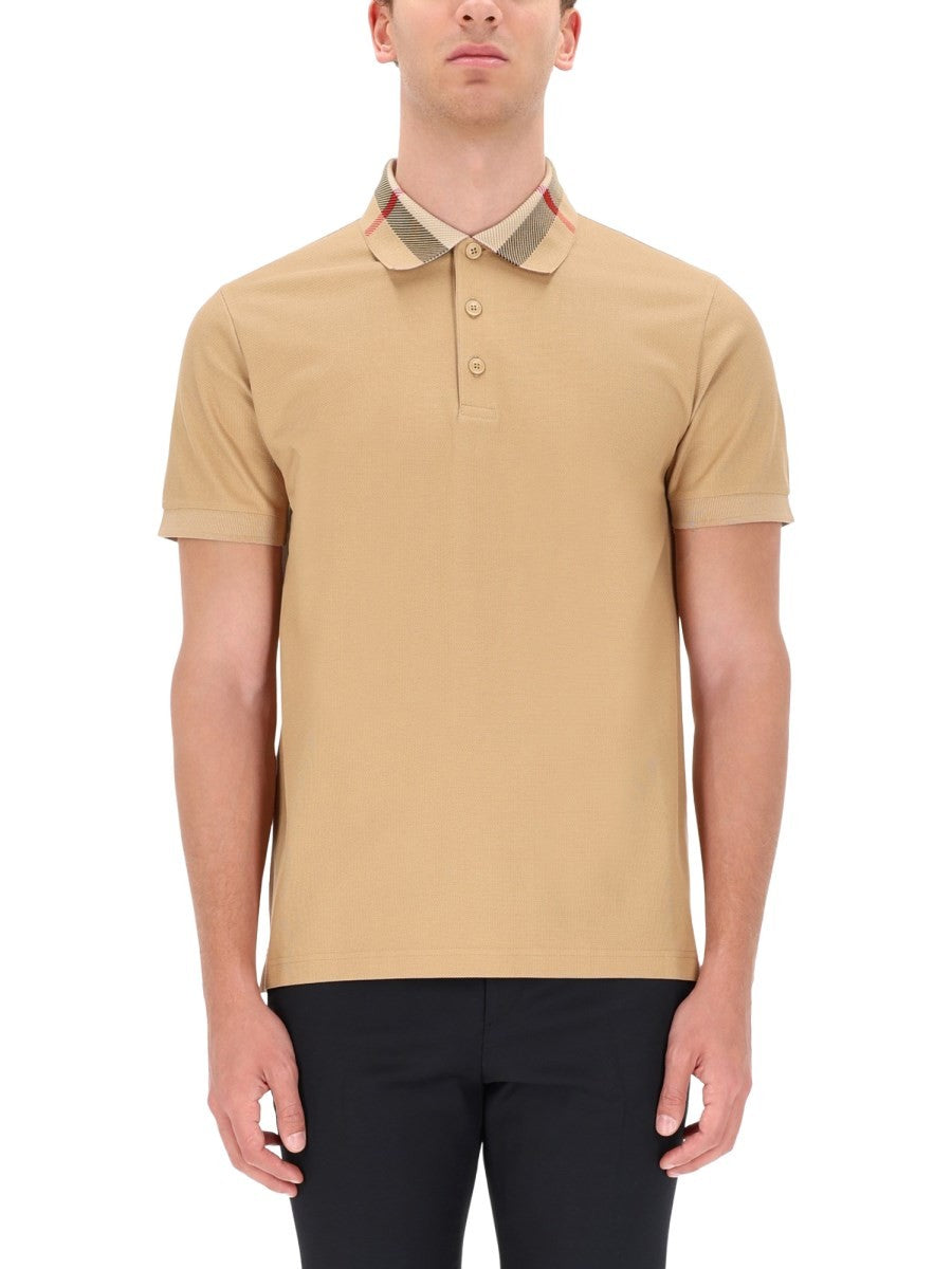POLO SHIRT WITH "CHECK" COLLAR