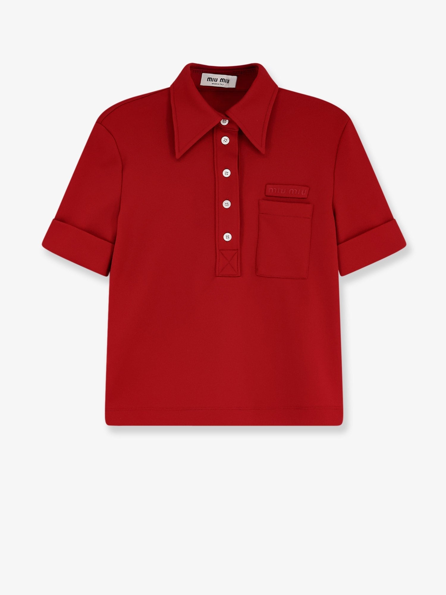 Miu Miu Polo Shirt with Lettering Logo patch