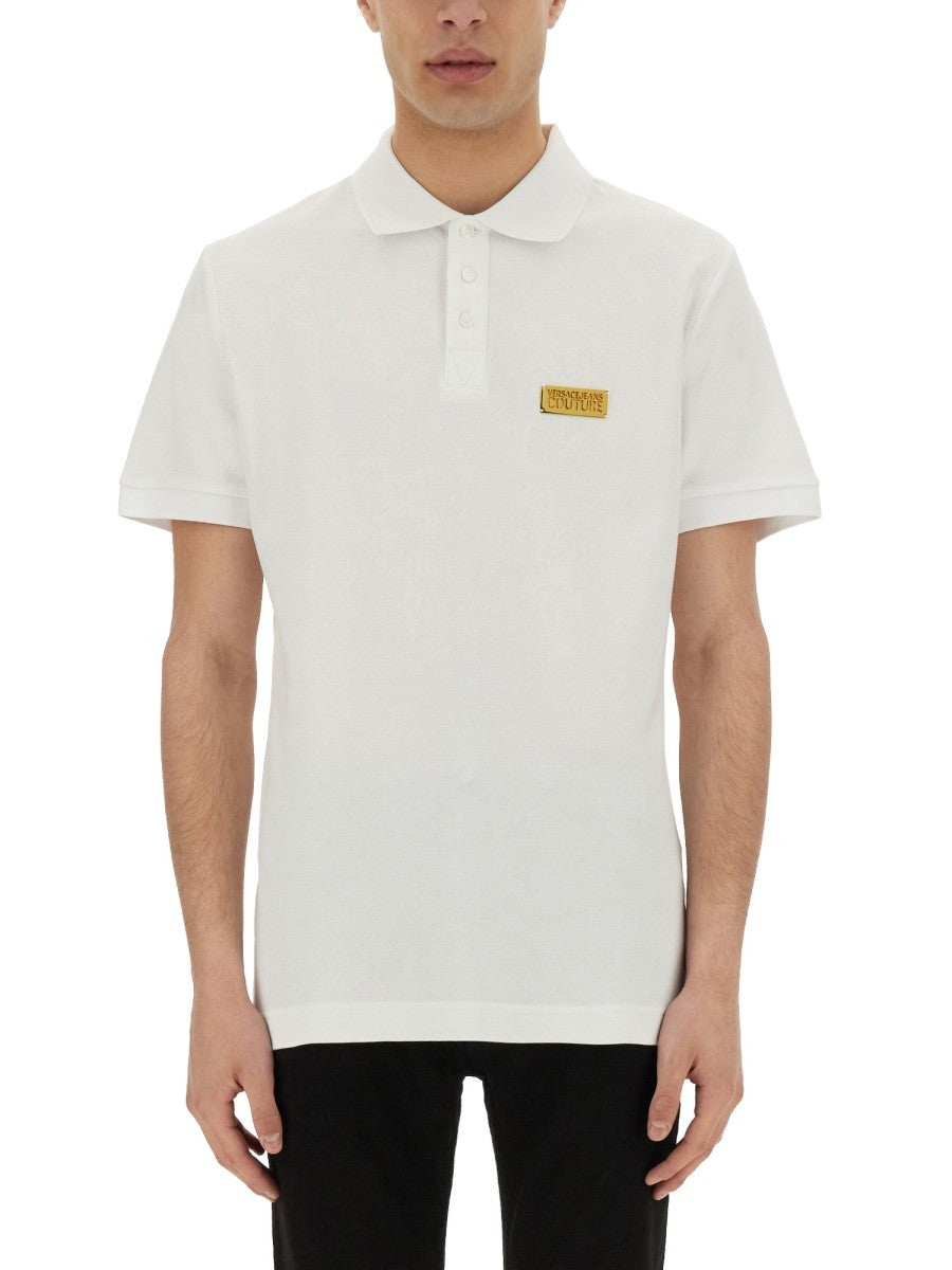 POLO SHIRT WITH LOGO PLAQUE