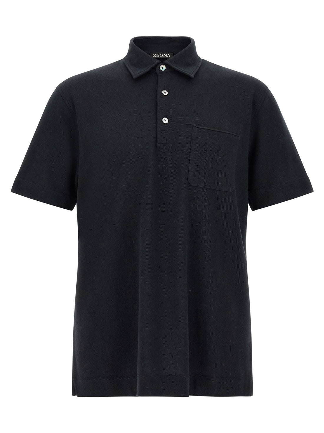 Zegna - Polo shirt with pocket Blue