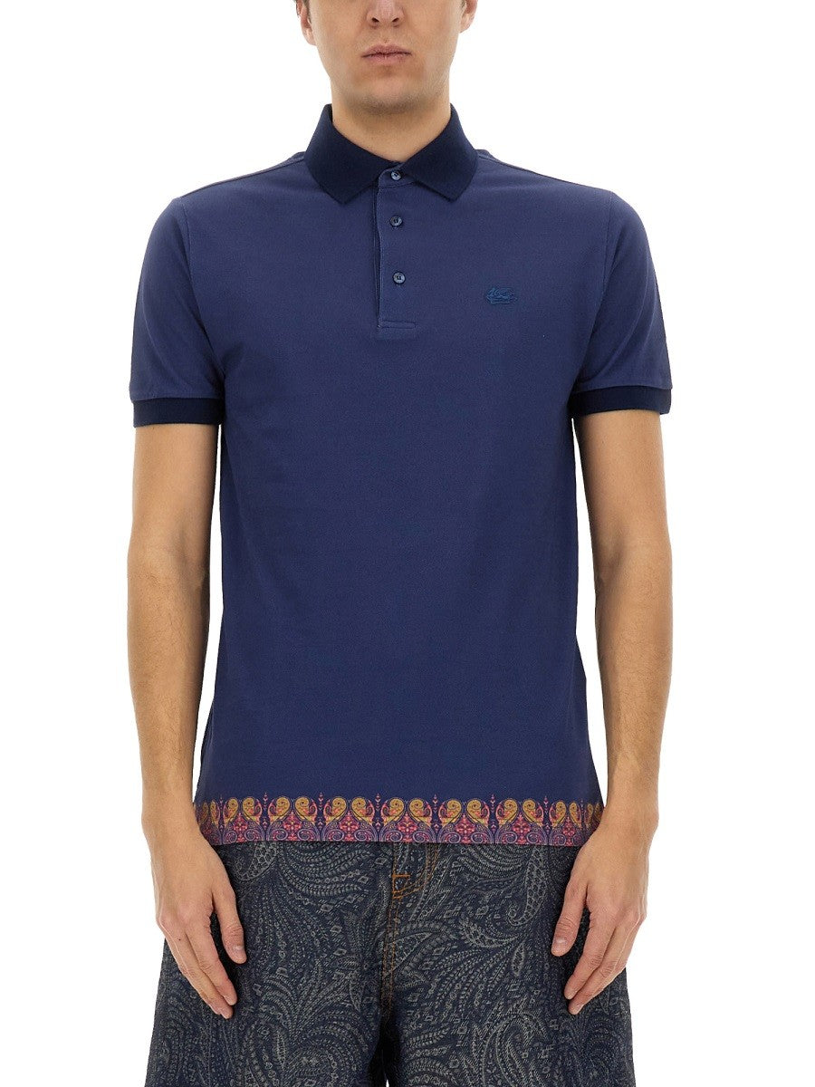 Etro - POLO SHIRT WITH PRINT Blue M